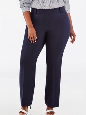 Ashley Stewart Brown Stretch Ankle Pants Trousers Size 32 Tall